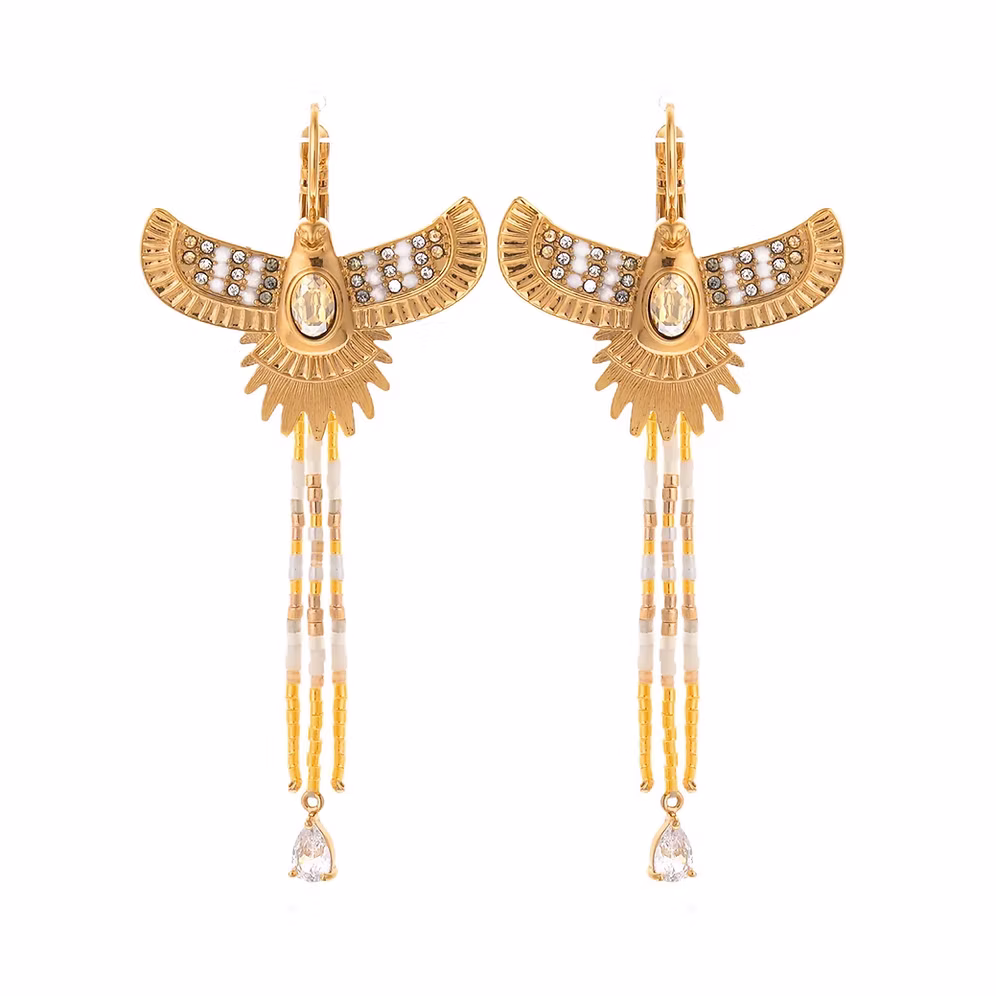 Earrings Teresina White