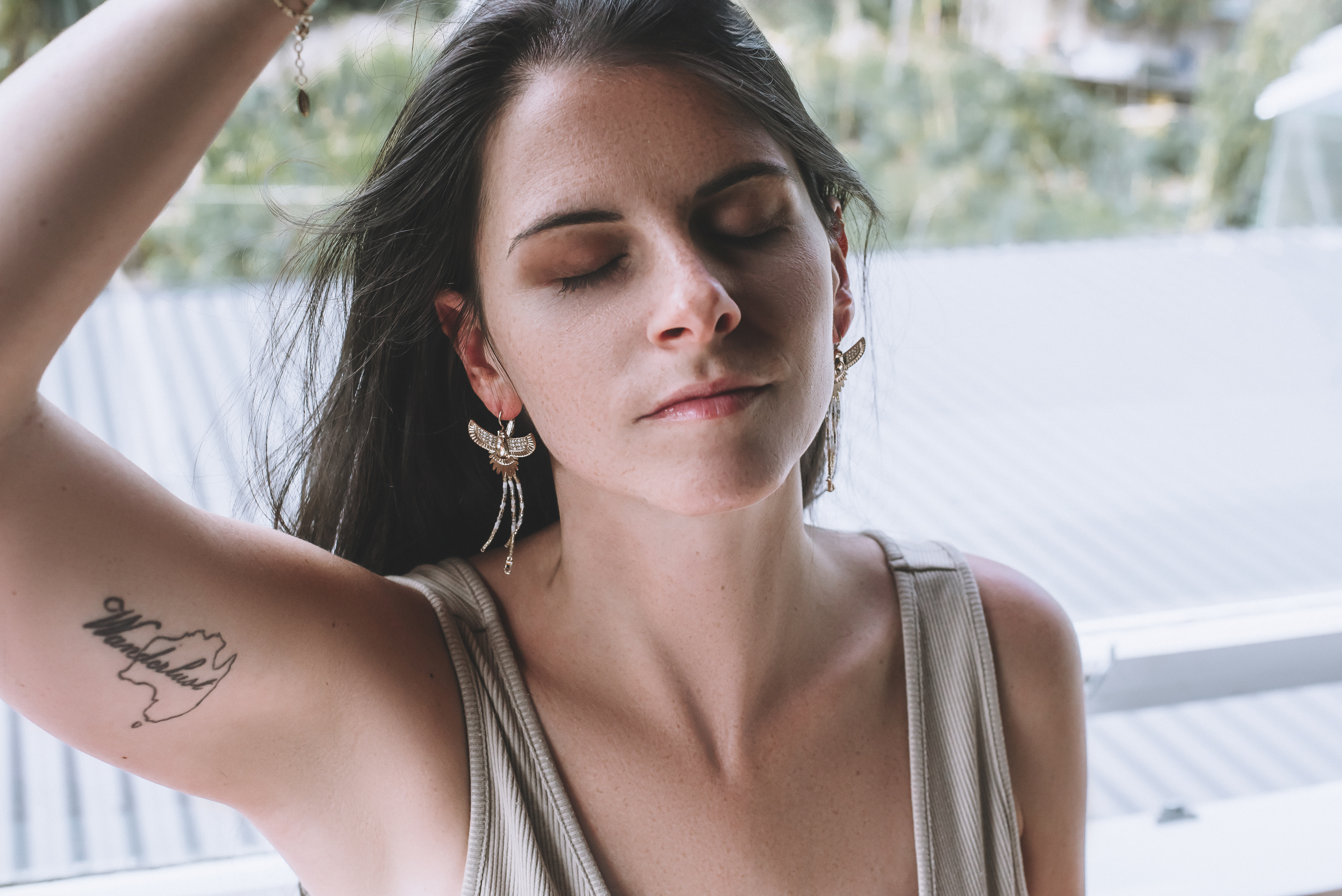 Earrings Teresina White